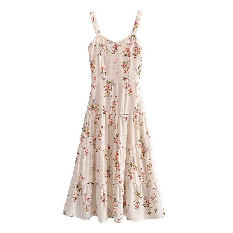 Women's Boho vintage Evening Party Beach Dresses check size charts